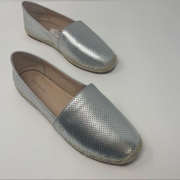 Kate Spade | Gianna Silver Espadrilles womens size 10m - Picture 11 of 17